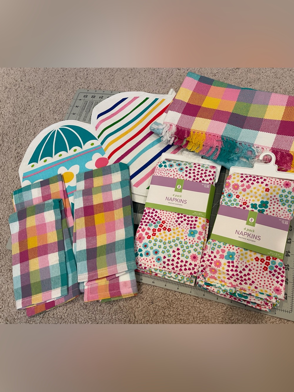 Easter napkins and table runners